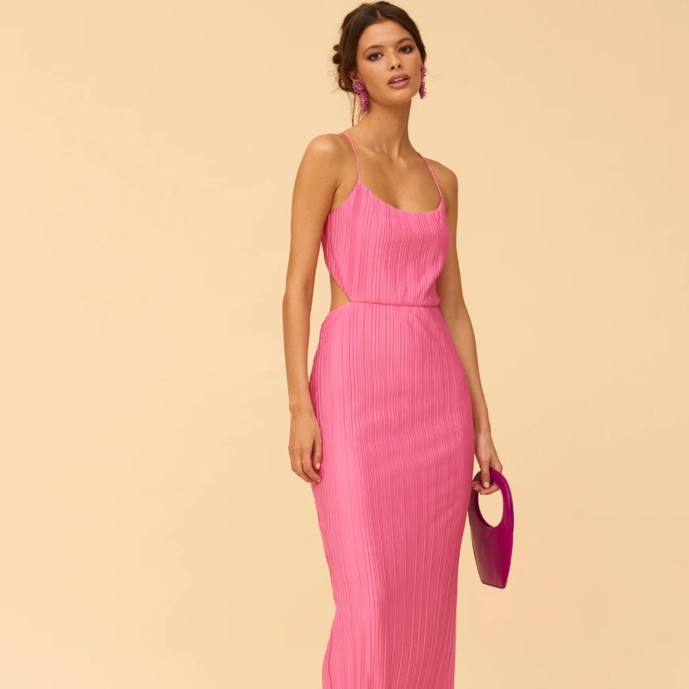 Sexy Hot Pink Maxi Gown
